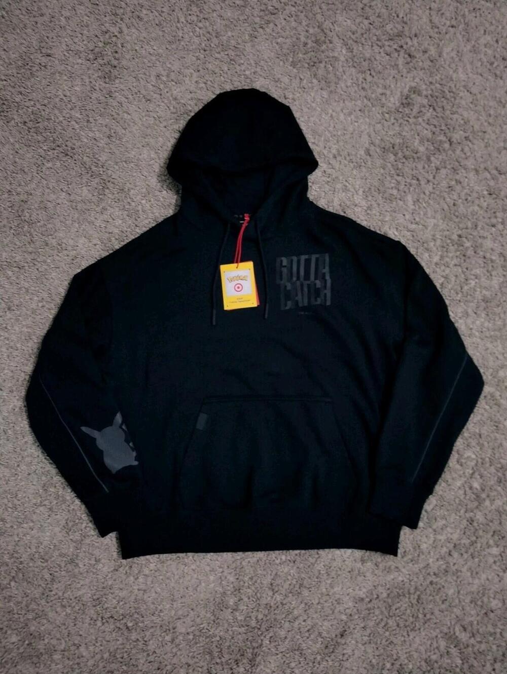 Adult Trainer Sweatshirt Small Adult Hooded Sweatshirt Black - Pokémon x Target